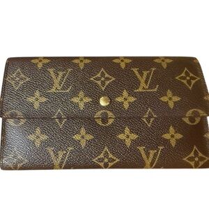 Louis Vuitton Brown and Gold Monogram Clutch